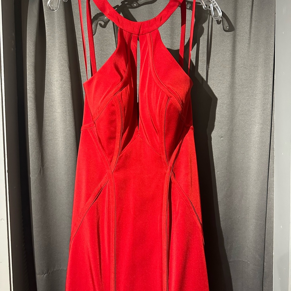 Red Halter Prom Dress
